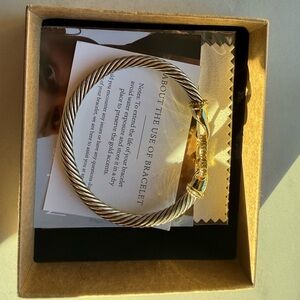 Gold and Silver Twisted Bracelet